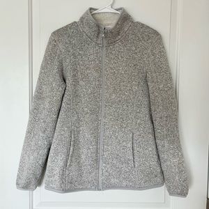 EUC Women’s SwissTech Light Grey Fleece Jacket Size 8/10